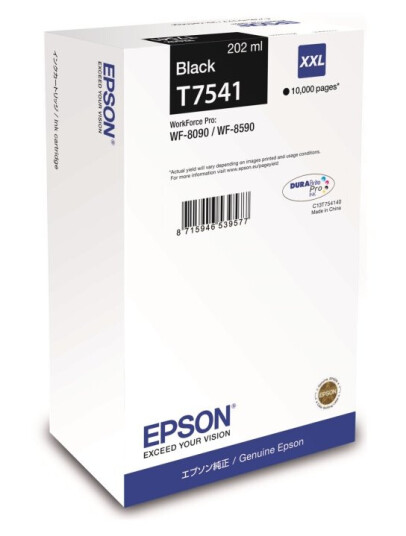Epson T7541 - 202 Ml - Xxl-Størrelse - Svart - Original - Blekkpatron - For Workforce Pro Wf-8090 Wf-8590
