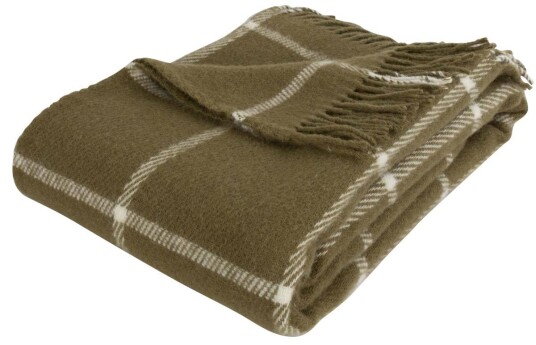 Arctic Ullpledd i 100% ny norsk ull Thor Olive 130 x 200 cm Arctic Ullpledd i 100% ny norsk ull Thor Olive 130 x 200 cm