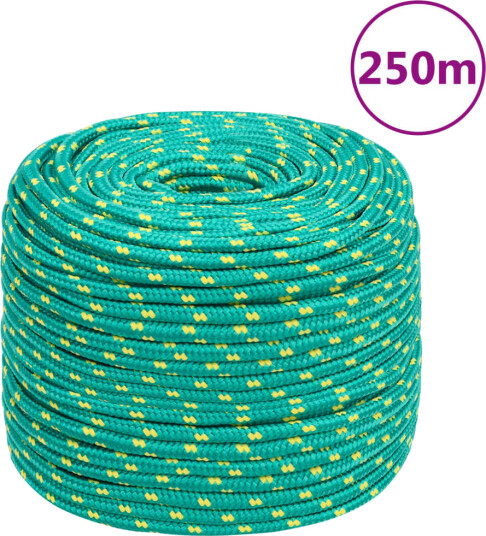 Båttau grønn 10 mm 250 m polypropylen