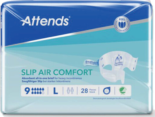 Attends Slip Air Comfort 9 Large 28 stk.