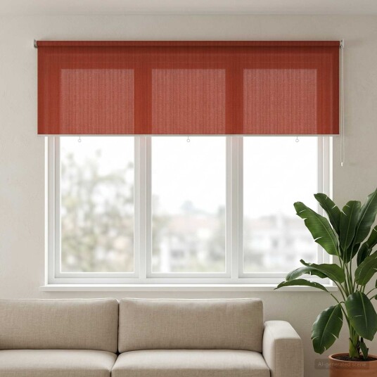 vidaXL Utendørs Rullegardin 90% UV-blokk Terracotta 300 x 140 cm HDPE