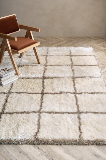 Ellos Home Flossteppe Potenza Check Hvit