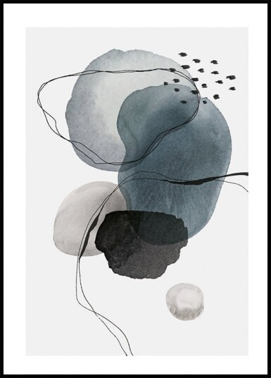 Abstract Shapes and Lines Art Plakat Plakat / 40x50cm