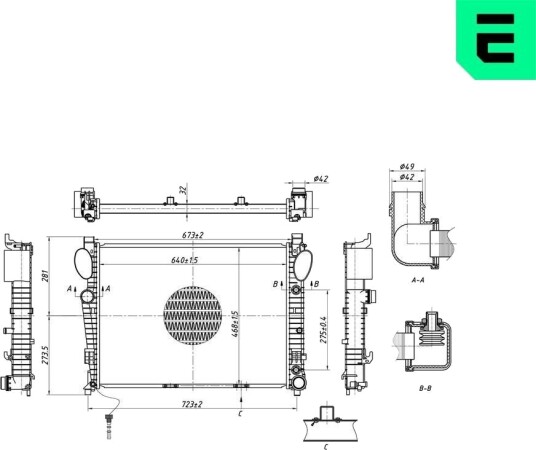 ERA 673090 Radiator motorkjøling