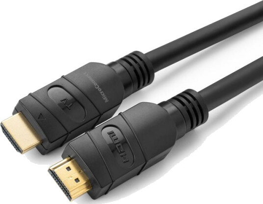 MicroConnect - High Speed - HDMI-kabel med Ethernet - HDMI hann til HDMI hann - 15 m - dobbeltisolert - svart - innendørs, støtte for Dolby DTS-HD Master Audio, 1-veis, 4 K 60 Hz (4096 x 2160) støtte