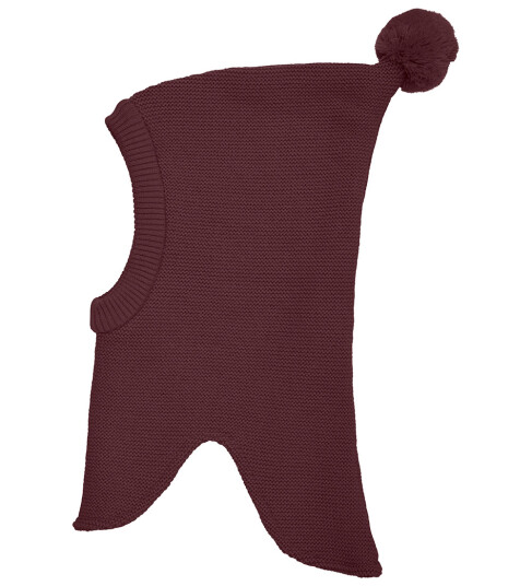 Minymo Balaclava 2 lags Ull/Polyakryl Catawba Grape Minymo 46 cm Balaclava dobbel Rosa Rød