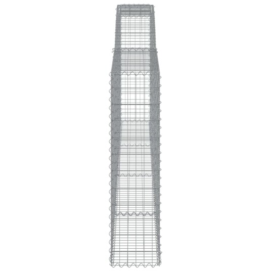 Gabionkurver buede 20 stk 400x30x120/140 cm galvanisert jern Gabionkurver buede 20 stk 400x30x120/140 cm galvanisert jern