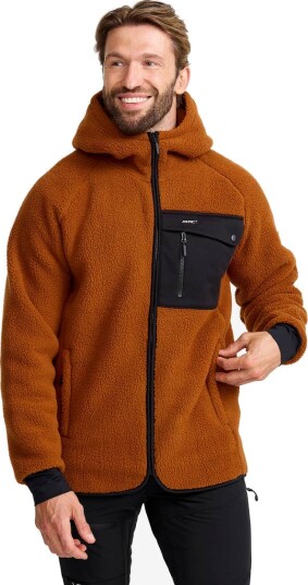 Revolutionrace Herre Overdeler Fleece & midlayers Sherpa Hoodie Herre Magnet M
