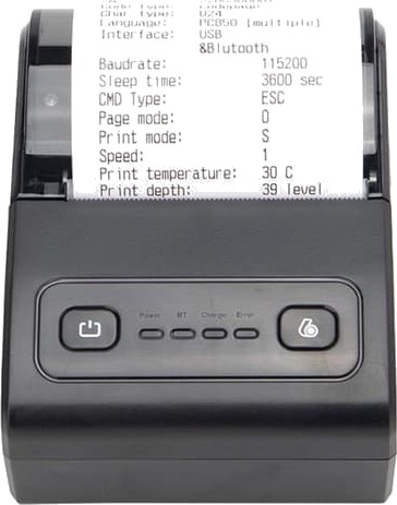 58mm USB+Bluetooth Termisk Kvitteringsskriver for POS, Kjøkken og Mobil Utskrift Black 58mm USB+Bluetooth Termisk Kvitteringsskriver for POS, Kjøkken og Mobil Utskrift Black