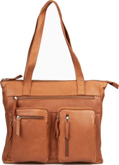 Treats Barbara shoppingveske i skinn Cognac