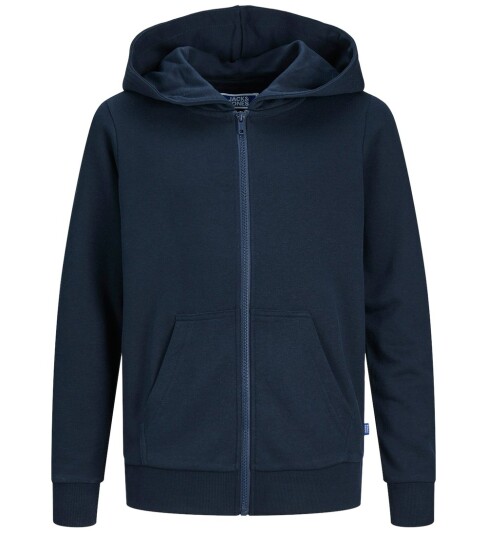 Jack & Jones Junior Hettegenser jjeBradley Sweat Zip Hood Blå