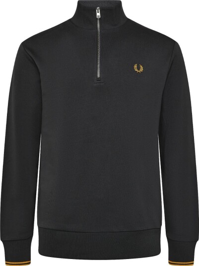 Fred Perry Half Zip Sweatshirt   ANCHORGRY/GOLDEN   L