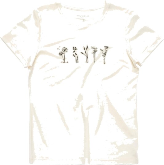 Devold Women"s Classic Flowers Tee White, L