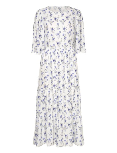 Bubbleroom Butterfly Sleeve Maxi Dress Blue XS