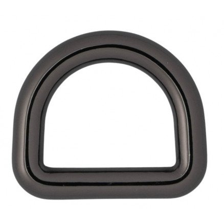 Infinity Hearts D ring Messing Gunmetal 16x16mm 5 stk 