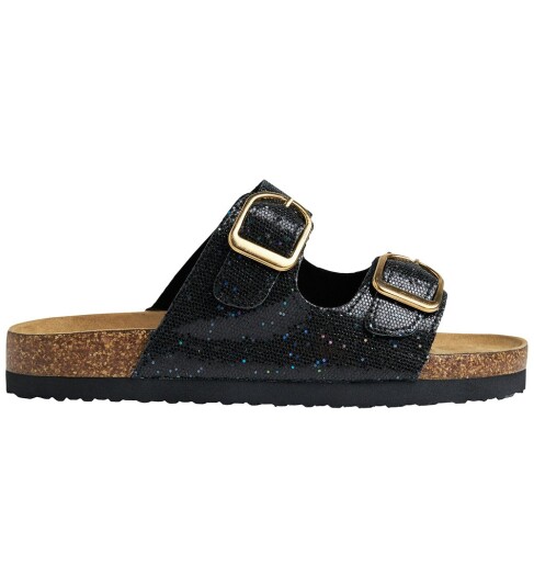 Name It Sandaler NkfFlora Black/Glitter Name It 33 Sandals Metallic Svart