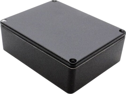 Hammond Electronics 1590WBB2BK 119 × 94 × 38 mm Støpt Aluminium Sort Kabinett