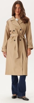 VILA Viaddison L/S LONG TRENCHCOAT Savannah Tan 42