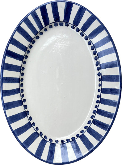 Riviera Serveringsfat Oval 37 cm Blå