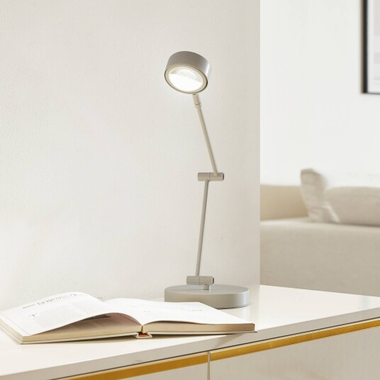 Skrivebordslampe Jyla Lindby Hvit / opal Stue / spisestue Metall Moderne