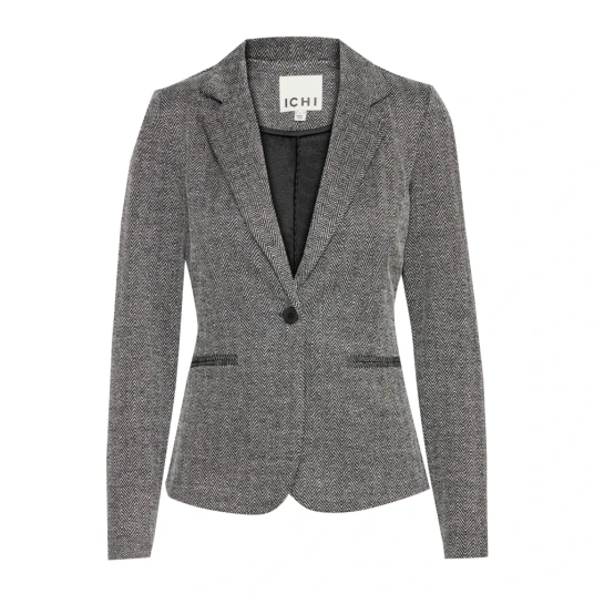 Ichi Kate Jacquard Blazer 4 Flerfarget M Ichi Kate Jacquard Blazer 4 Flerfarget M