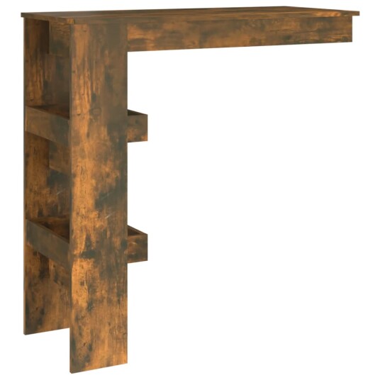 vidaXL Veggmontert barbord røkt eik 102x45x103,5 cm konstruert tre