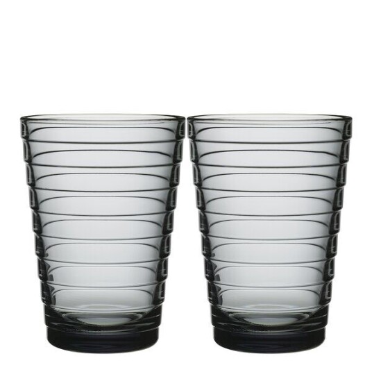 iittala Aino Aalto glass 33 cl 2 stk grå iittala Aino Aalto glass 33 cl 2 stk grå