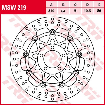 Bremseskive TRW MSW219