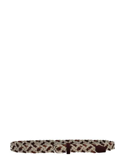 Gant Leather Mix Braided Belt - Burgundy - 85