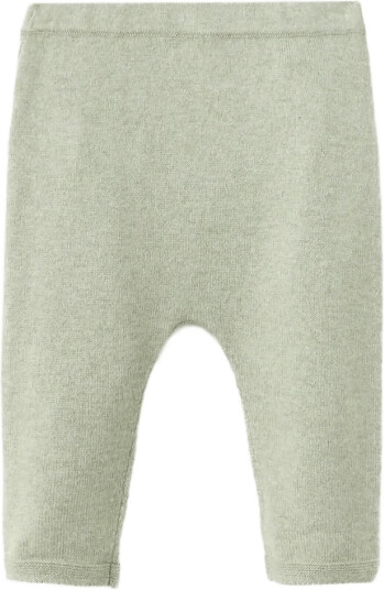Mango Plain Knit Leggings Green 18 24M