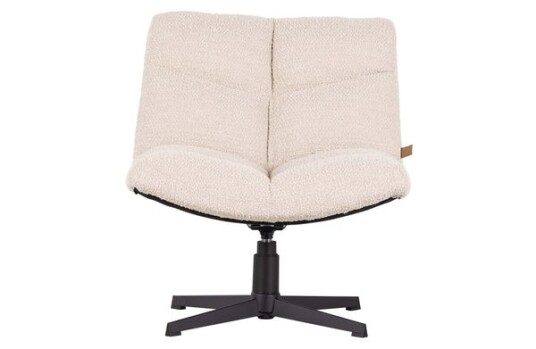 Woood Vinny Loungestol m. dreibar fot - Offwhite bouclé Unoliving 1594785-02-0 1677604-03-0