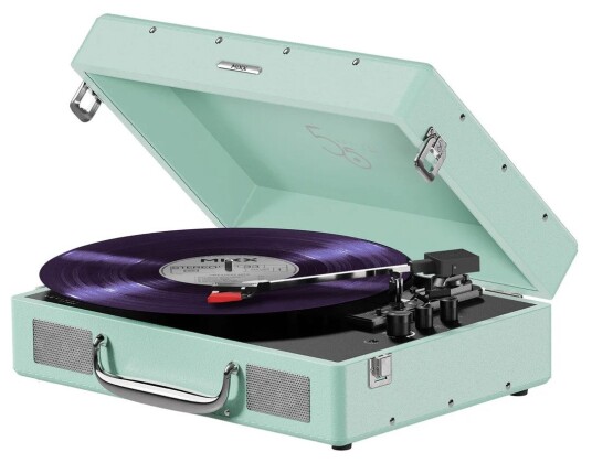 Mixx Revival 55 Stereo Platespiller Grønn med Bluetooth og 45 RPM-adapter Mixx Revival 55 Stereo Platespiller Grønn med Bluetooth og 45 RPM-adapter