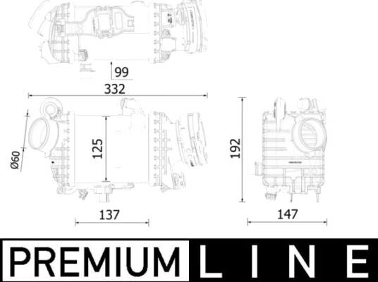 Intercooler MAHLE CI 616 000P