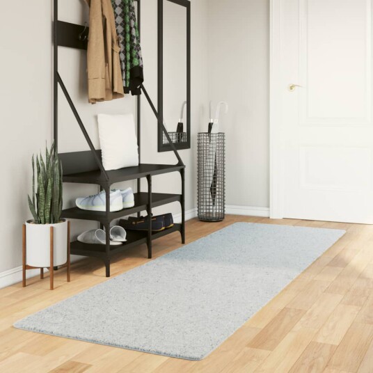 Teppe HUARTE kort luv mykt og vaskbart blå 80x250 cm Teppe HUARTE kort luv mykt og vaskbart blå 80x250 cm