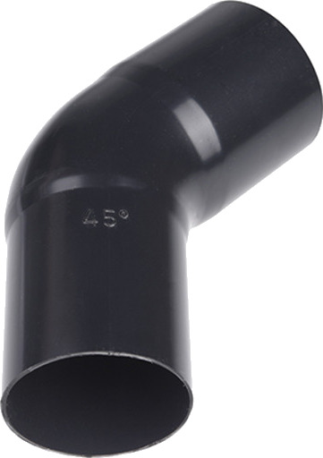 Plastmo bend Ø90mm 45° sort black 90 mm