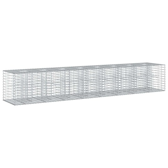Gabion hevet seng 2 pcs sølv 340 x 60 x 55 cm Galvanisert Stål