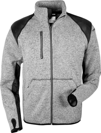 Fristads Fleece jakke 7451 PRKN Grå / Svart 3XL