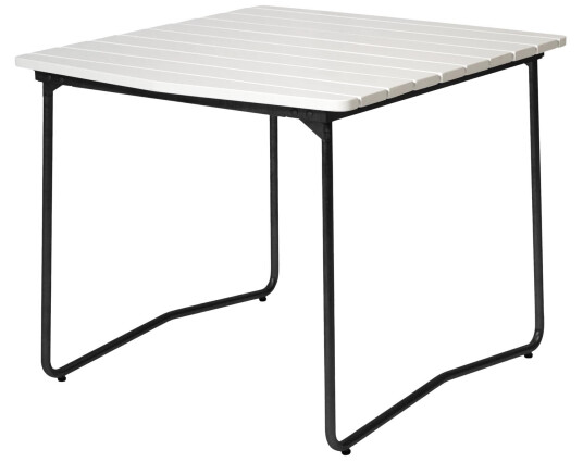 Grythyttan Stålmöbler Bord B31 Hvit Lakkert eik/svart 84 x 92 cm Hvit