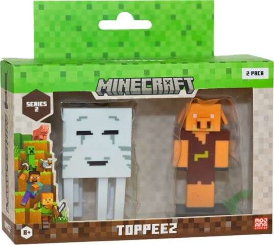 Minecraft 3D 6cm Figure 2-Pack S2 Happy Ghast & Piglin
