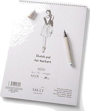 SMLT Drawing pad MARKER paper. A3. 100g