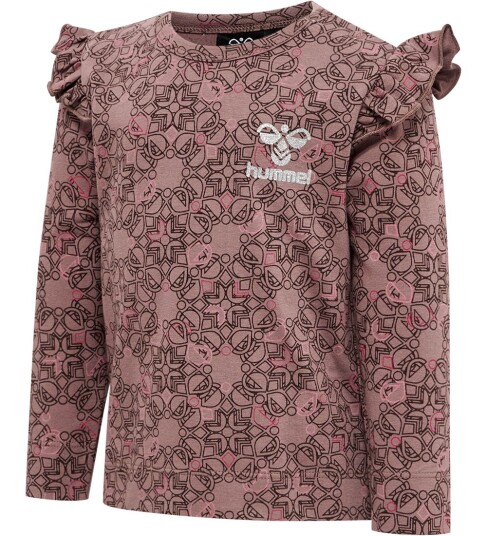 Hummel Genser hmlFia Deep Taupe m. Sølvglitter 1 år 80 Genser Rosa