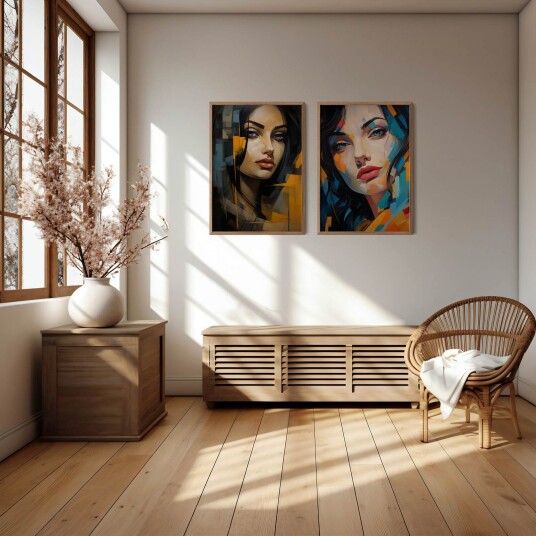 Plakat Kunstnerisk Portrett Sett av 2