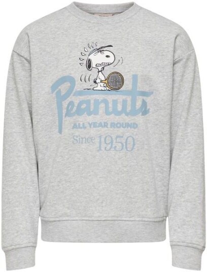 Kids Only Kogracquet sweatshirt til barn Light Grey Mel. 122/128