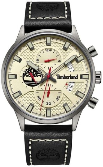 Timberland Herreklokke TDWGF2181803 Dracut Beige/Lær Ø43 mm