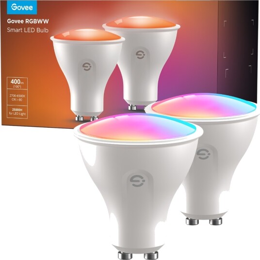 Govee 400lm WIFI & Bluetooth Smart Light Bulb - 2 Pack - Hvit Govee 400lm WIFI & Bluetooth Smart Light Bulb - 2 Pack - Hvit