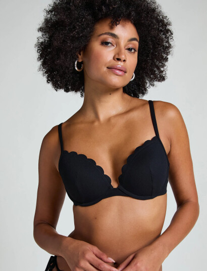 Hunkemöller Scallop Pp - Black - F x 65