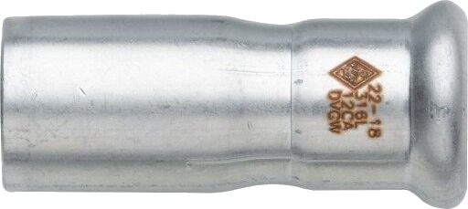 22 x 15 mm TURBO Inox reduksjonsnippel/muffe