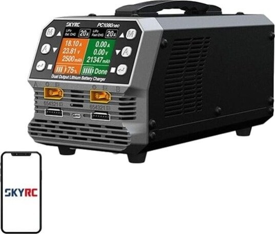 SkyRC PC1080neo Litiumbatterilader Med To Kanaler SkyRC PC1080neo Litiumbatterilader Med To Kanaler