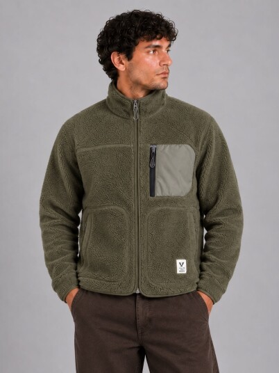 Fat Moose Wood Fleece Jacket Grønn XL