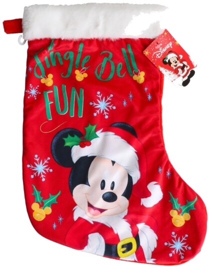 "Jingle Bell Fun" Julestrømpe med Mikke Mus Motiv 40cm Disney 96541